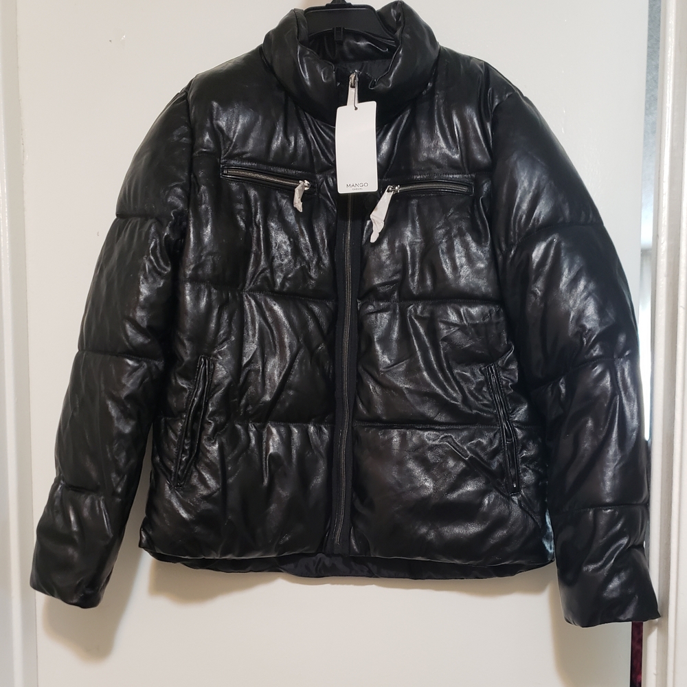 Mango Black Puffer Jacket